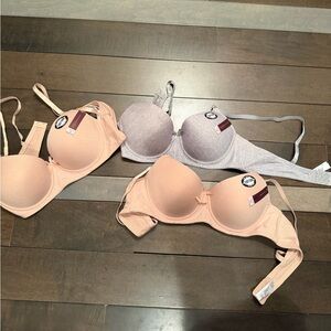 Women's Intimates Underwire Bra Set - Peach & Lavender